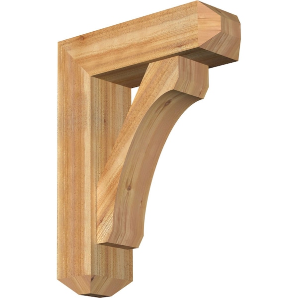 Ekena Millwork Legacy Craftsman Rough Sawn Bracket w/ Offset Brace, Western Red Cedar, 8"W x 26"D x 34"H BKT0806X26X34LEC04RWR - main